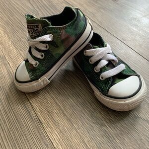 Green Camo Little kids Converse All Star, size us 4 infant, boys/girls shoes